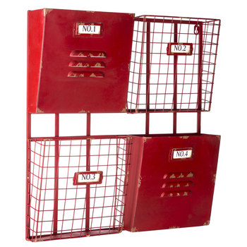 Red 4 Pocket Metal Wall Shelf Hobby Lobby 1136829 - Wall File Pockets Metal Red 4 Pocket Metal Wall Shelf Hobby Lobby 1136829 - Wall File Pockets Metal